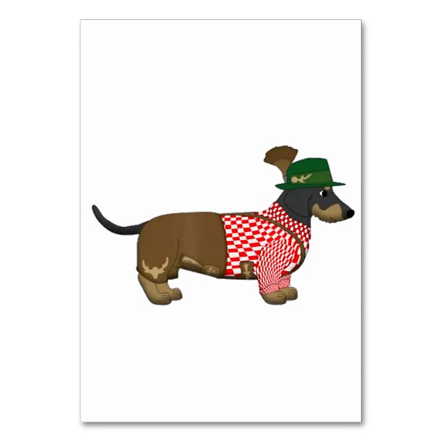 Numéro De Table Octoberfest 2018 - Drôle costume allemand Dachshun (Par défaut)