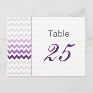 Numéro de table Ombre de mariage de chevron mod