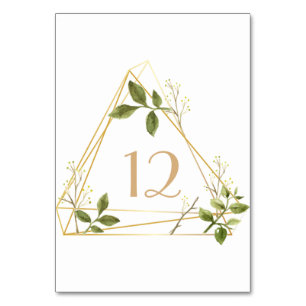 Numéro De Table or terrarium botanique aquarelle illustration