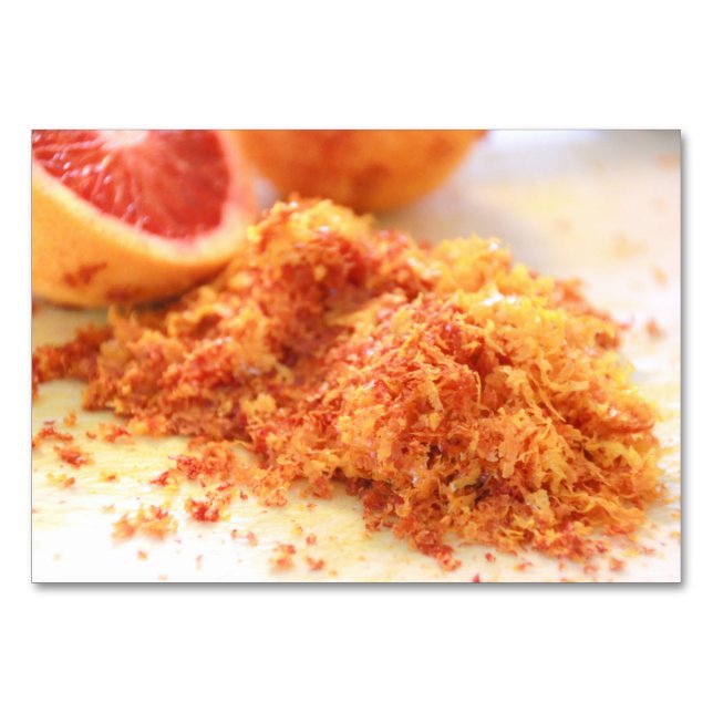 Numéro De Table Oranges sanguines d'agrumes juteux et zeste (Devant)