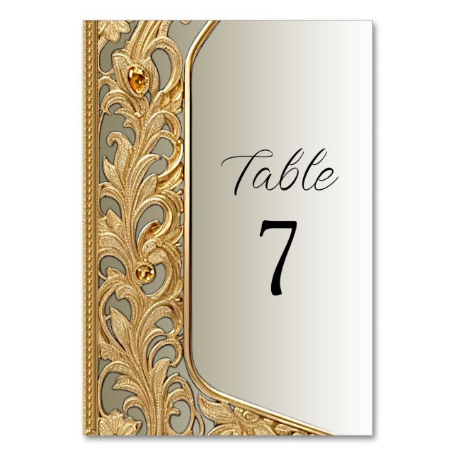 Numéro de table Ornate Or moderne (Par défaut)