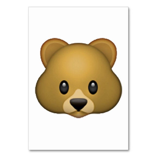 Numéro De Table Ours - Emoji (Par défaut)