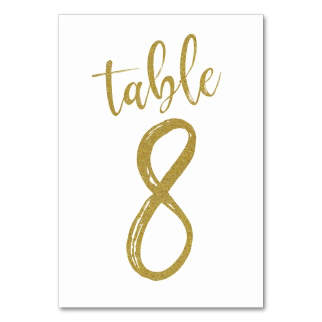 Numéro de table pailleté or 8 (Par défaut)