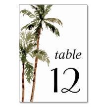 Palm Tree Tropical Island Minimal Beach Wedding