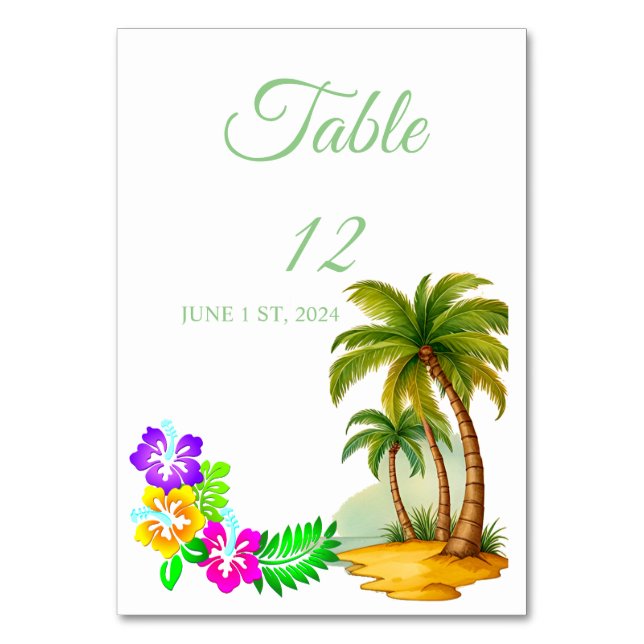 Numéro De Table Palmiers tropicaux Thunder_Cove  (Par défaut)