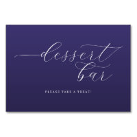 Panneau de bar à desserts en cursive violette invi