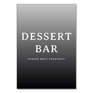 Numéro De Table Panneau de bar à desserts minimaliste en nuances d