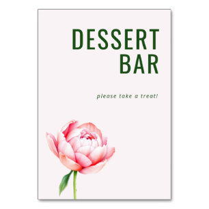 Numéro De Table Panneau de signalisation de bar à dessert floral v