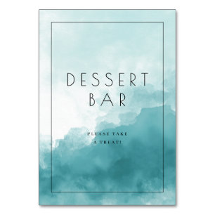 Numéro De Table Panneau de signalisation de bar à desserts à l'aqu