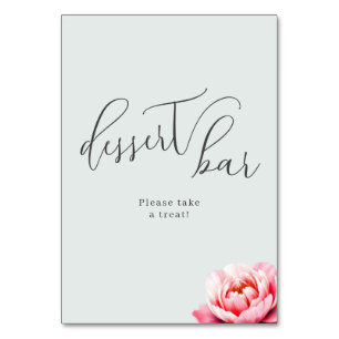 Numéro De Table Panneau d'invitation de bar à desserts minimaliste