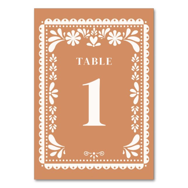 Numéro De Table Papel Picado Mariage Numéros de tableau moderne Me (Par défaut)
