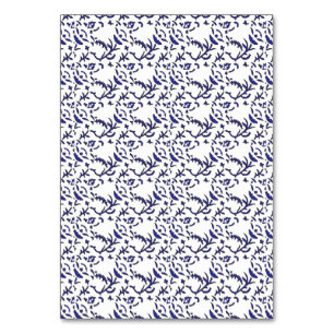 Numéro De Table Papier d'emballage bleu et blanc avec un graphique