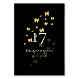 Numéro De Table Papillon d'or