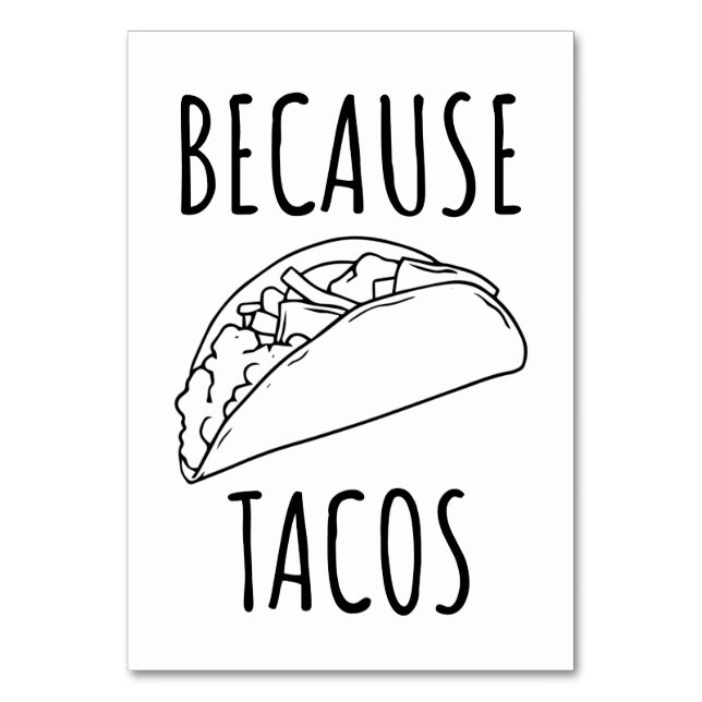 Numéro De Table Parce que Tacos (Par défaut)