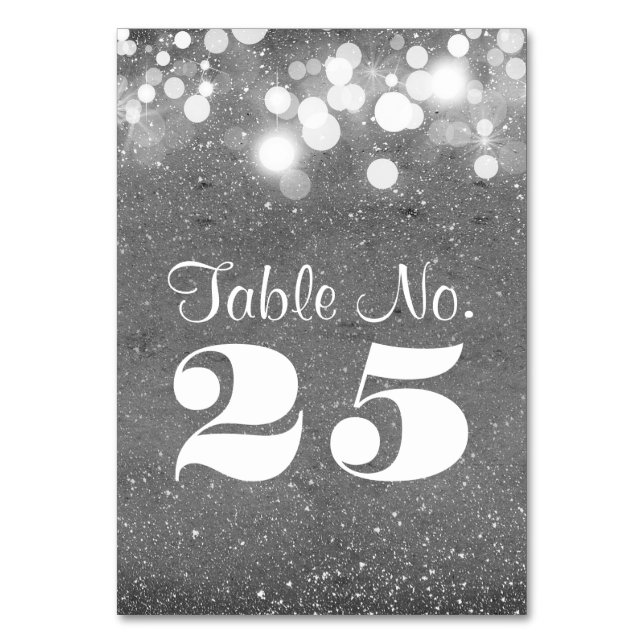 Numéro De Table Parties scintillant argentée lumières de chaîne de (Par défaut)