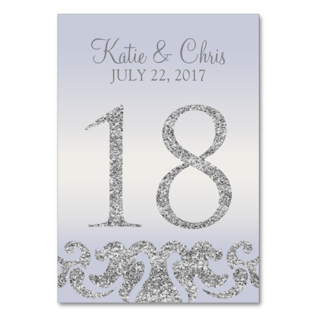 Numéro De Table Parties scintillant d'argent périphérique Numéros  (Par défaut)