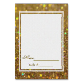 Numéro De Table Parties scintillant d'or mariage Place Card
