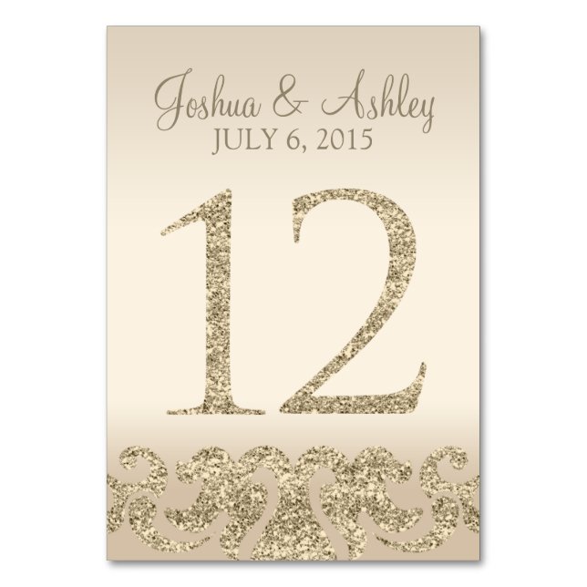 Numéro De Table Parties scintillant Look Mariage Numéros de tablea (Par défaut)