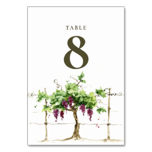 Numéro De Table Paso Robles Vineyard Vineyard Mariage