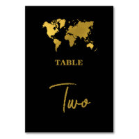 Passeport de mariage de destination Monde Noir Or