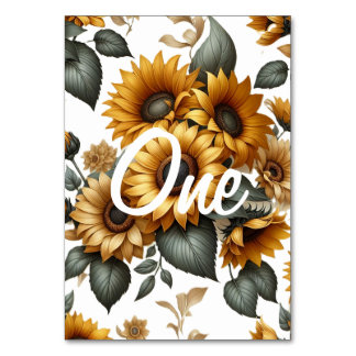 Numéro De Table Patch de tournesol