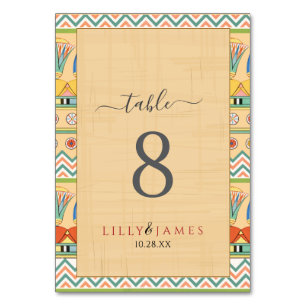 Numéro De Table Patrimoine pharaonique faire-part de mariage sur p