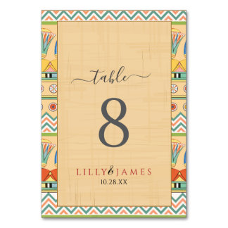 Numéro De Table Patrimoine pharaonique faire-part de mariage sur p
