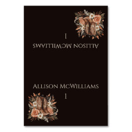 Numéro De Table Pays élégant moderne Occidental- Fleurs