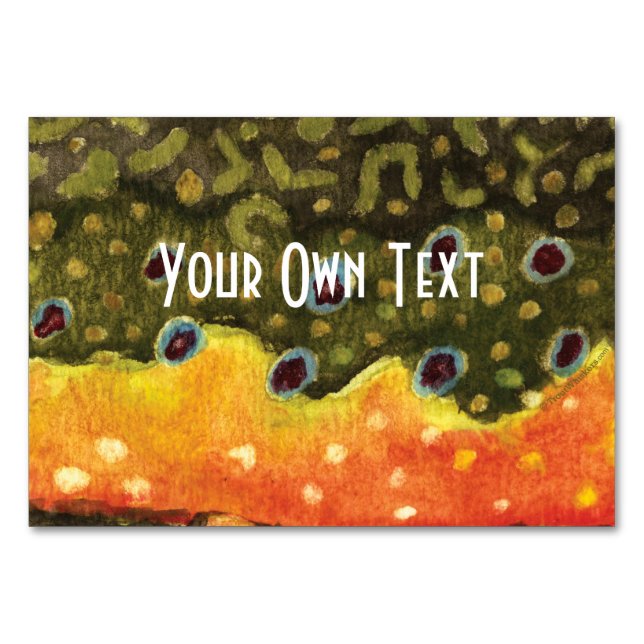 Numéro De Table Pêche à la truite broyée (Devant)