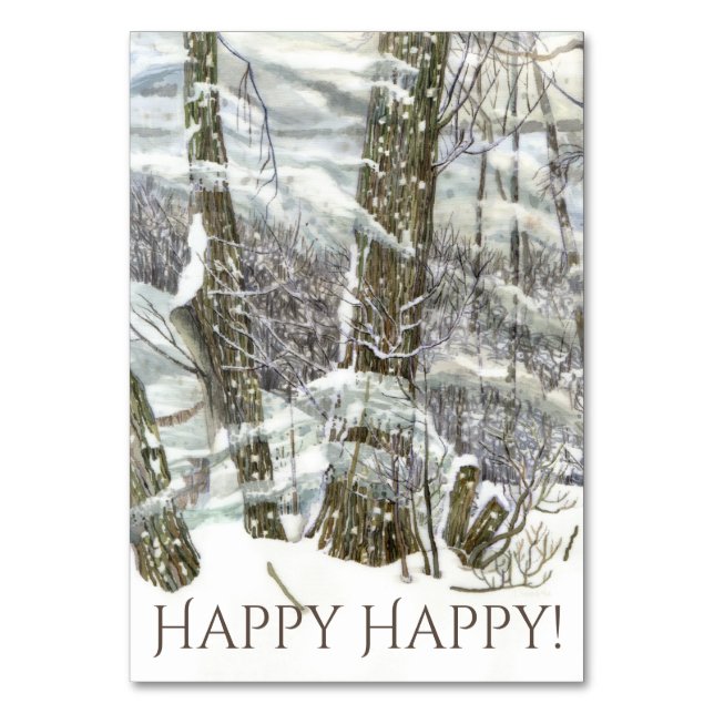 Numéro De Table Peinture à l'eau d'hiver (Par défaut)