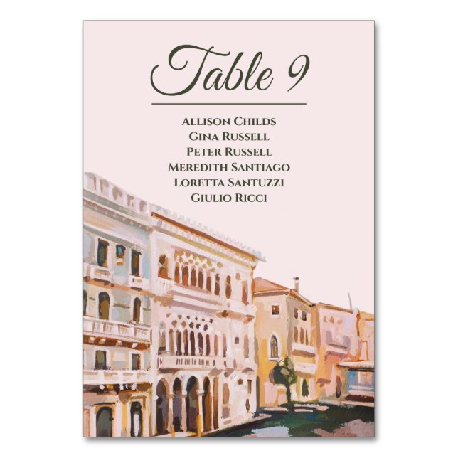 Numéro De Table Peintures de Venise, Italie (Par défaut)