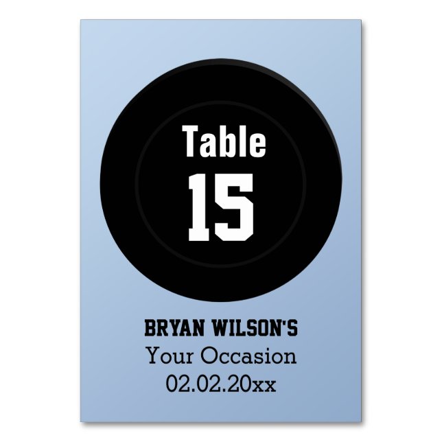 Numéro de table personnalisé thème hockey sur glac (Par défaut)