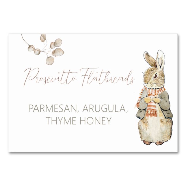 Numéro De Table Peter the Rabbit Automne Automne Hiver Étiquettes  (Devant)