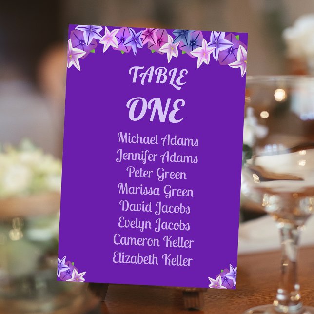Numéro De Table Pétunia Violet Gras (Créateur téléchargé)