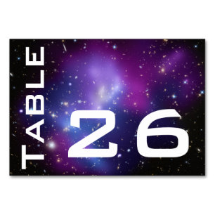 Numéro De Table Photo céleste Galaxie violette numérotée