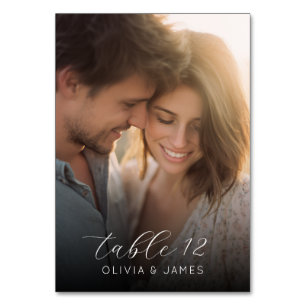 Numéro De Table Photo Chaleureuse Romantique