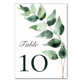 Numéro De Table Photo de mariage moderne aux coups de pinceau | Bl