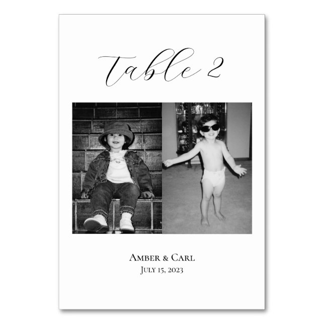 Numéro De Table Photos de l'âge de l'enfant Mariage Numéro de cart (Par défaut)