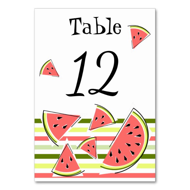 Numéro De Table Pièces de pastèque Bande classique mince (Par défaut)