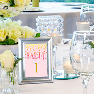 Numéro De Table Pink Bride Polka Dot Ipanema
