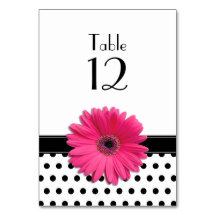 Pink Daisy noir blanc Polka Mariage