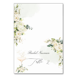 Numéro De Table PixDezines Aquarelle Albâtre Rose