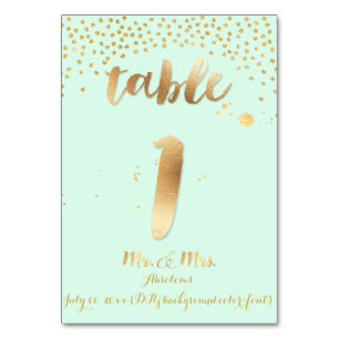Numéro De Table PixDezines table 1/or arroses/do-it-yourself coule