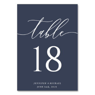 Numéro De Table Place de siège moderniste marine