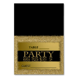 Numéro De Table Placer les flux de Parties scintillant Gold Card