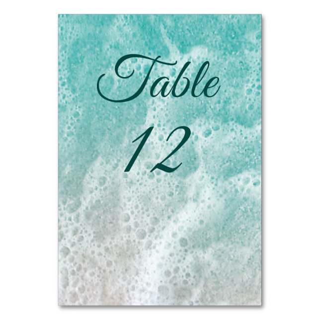 Numéro De Table Plage Waves Sandy Toits Salty Baisers Tableau Numé (Par défaut)