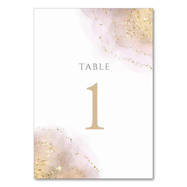 Numéro De Table plan d'aquarelle Tableau Numéro 1 (Par défaut)