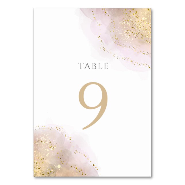 Numéro De Table plan d'aquarelle Tableau Numéro 9 (Par défaut)