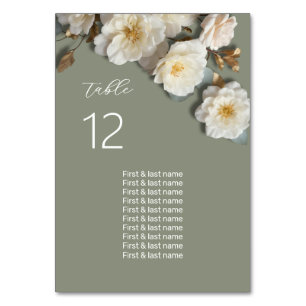 Numéro De Table Plan de table de mariage aux fleurs 3D