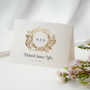 Numéro De Table Pliage do-it-yourself Monogramme Classic Gold Cres